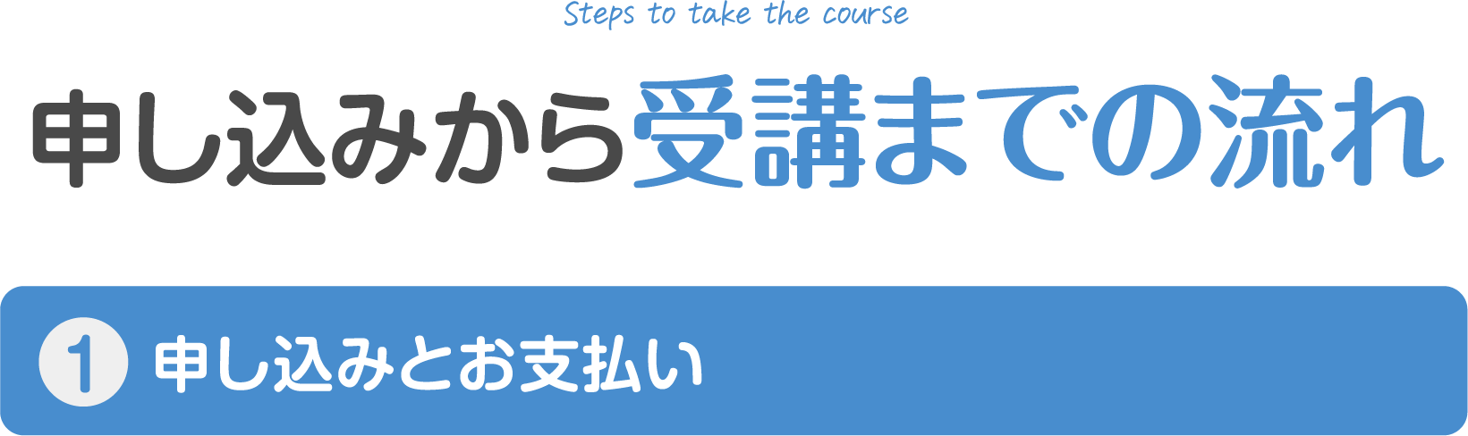 申し込みから受講までの流れ