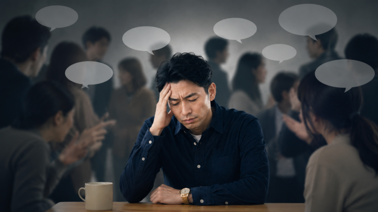 人間関係に悩む様子